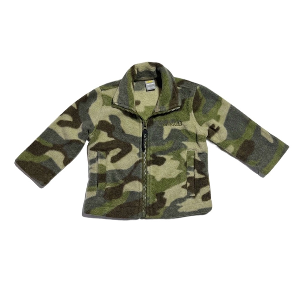 Cabela's zip up fleece camouflage print jacket 0/3 months